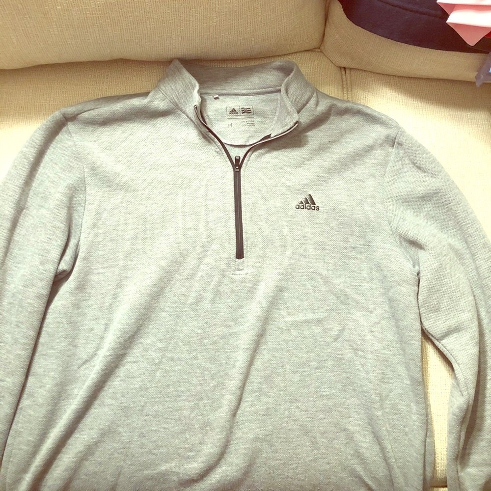 Adidas gray 1/4 zip sweater